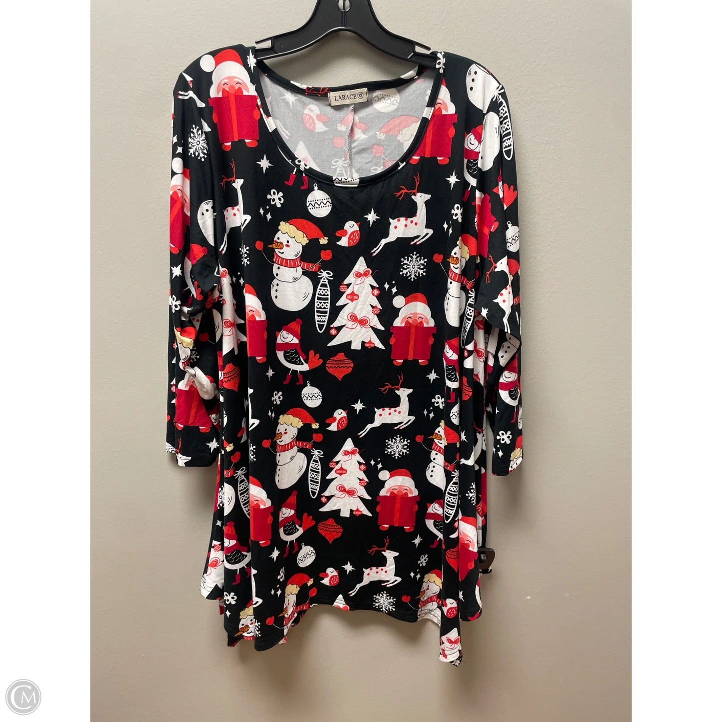 Dress Casual Short By Clothes Mentor In Black & Red, Size: 3x