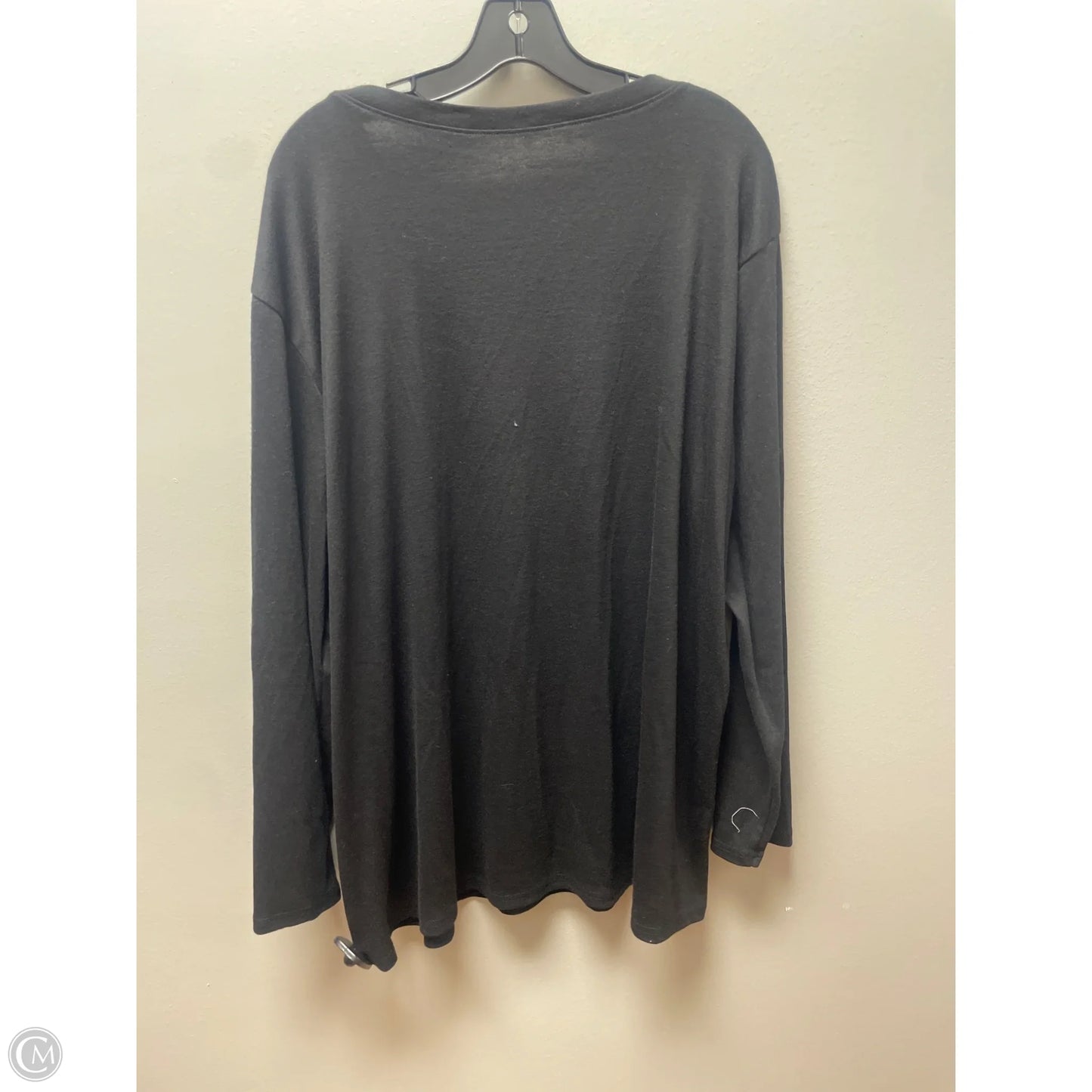 Top Long Sleeve Basic By Clothes Mentor In Black, Size: 3x