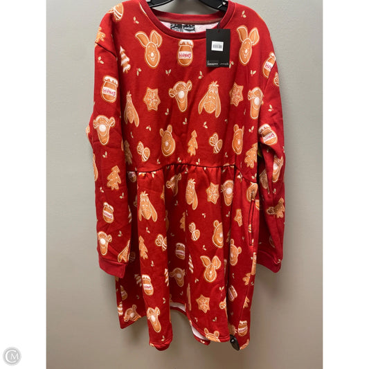 Dress Casual Short By Disney Store In Red & Tan, Size: 4x