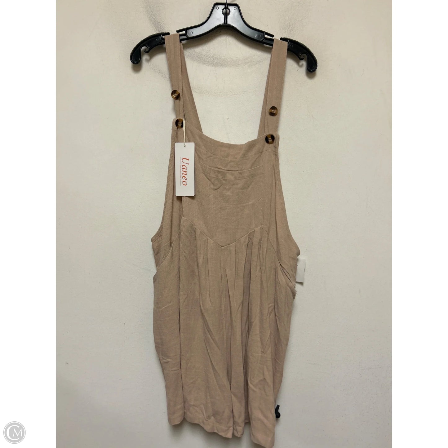 Shortalls By Clothes Mentor In Tan, Size: Xl