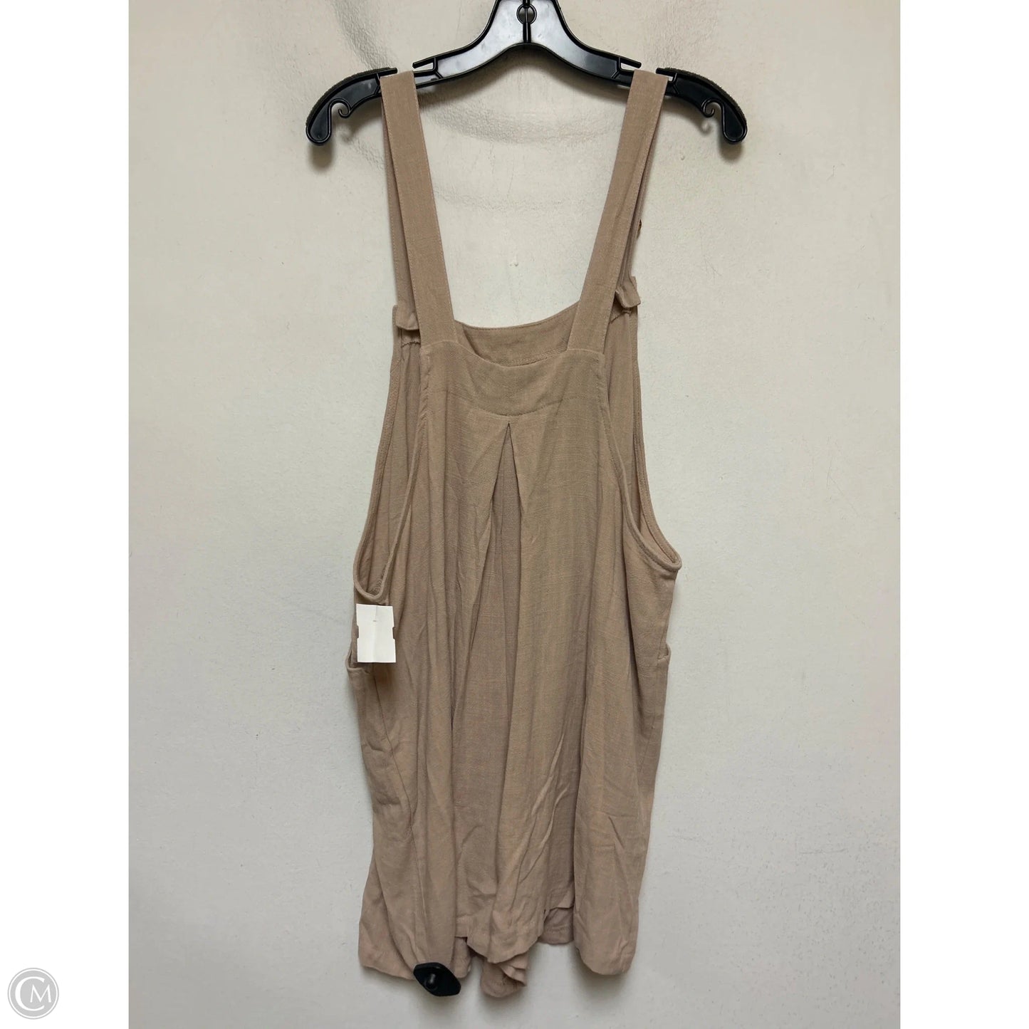 Shortalls By Clothes Mentor In Tan, Size: Xl