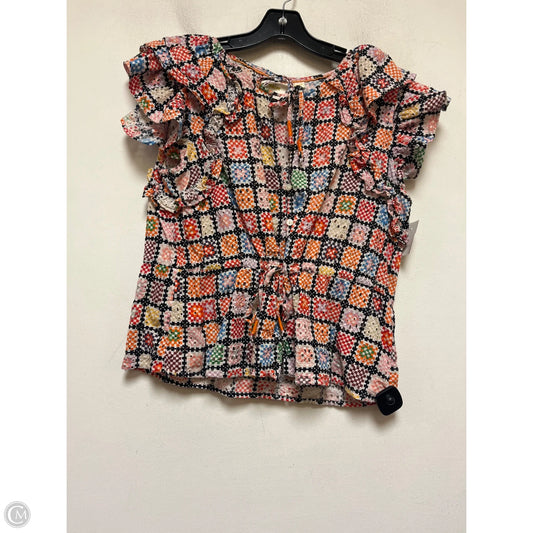 Top Short Sleeve By Maeve In Multi-colored, Size: M