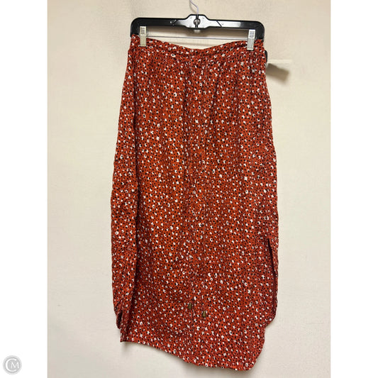 Skirt Midi By The Odells In Orange & White, Size: M