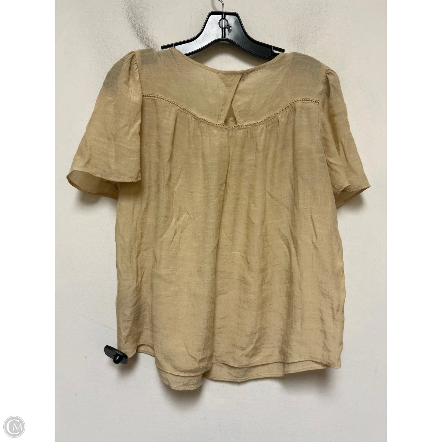 Top Short Sleeve By Nanette By Nanette Lepore In Tan, Size: S