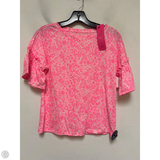 Top Short Sleeve Designer By Lilly Pulitzer In Pink, Size: Xxs
