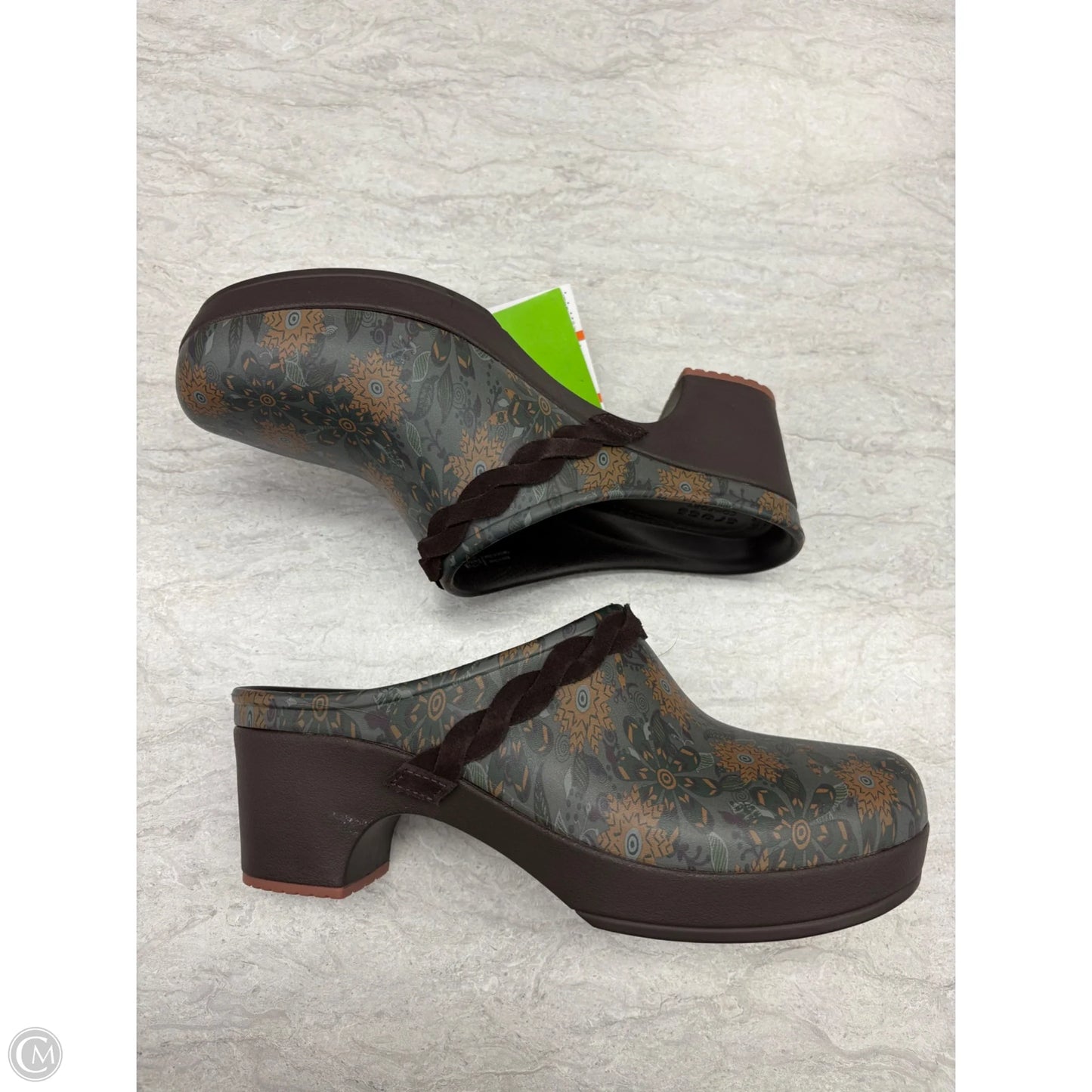 Shoes Heels Block By Crocs In Floral Print, Size: 10