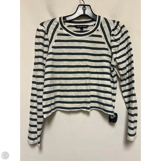 Top Long Sleeve Basic By Veronica Beard In Striped Pattern, Size: Xs