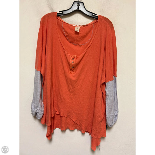 Top Long Sleeve By We The Free In Orange, Size: L