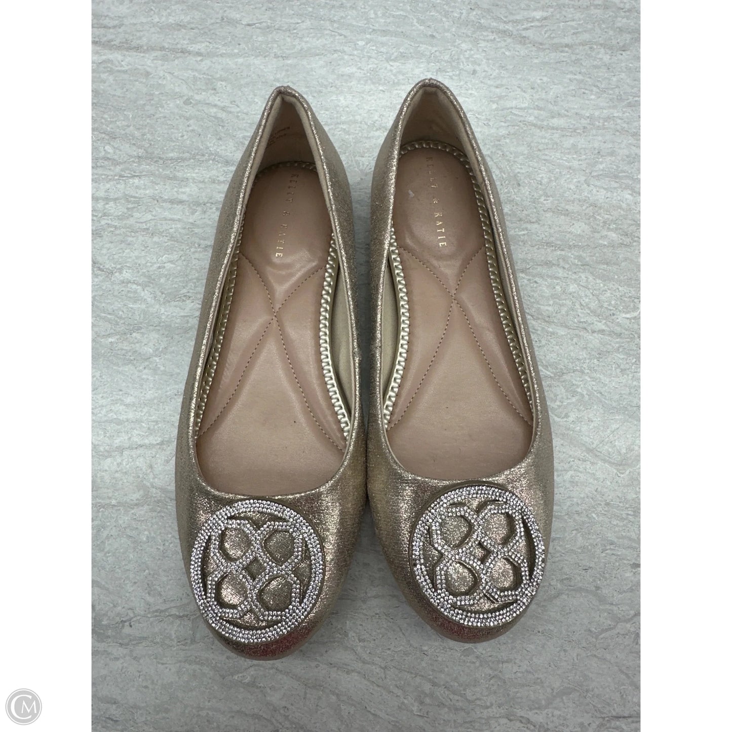 Shoes Flats By Kelly And Katie In Gold, Size: 6.5