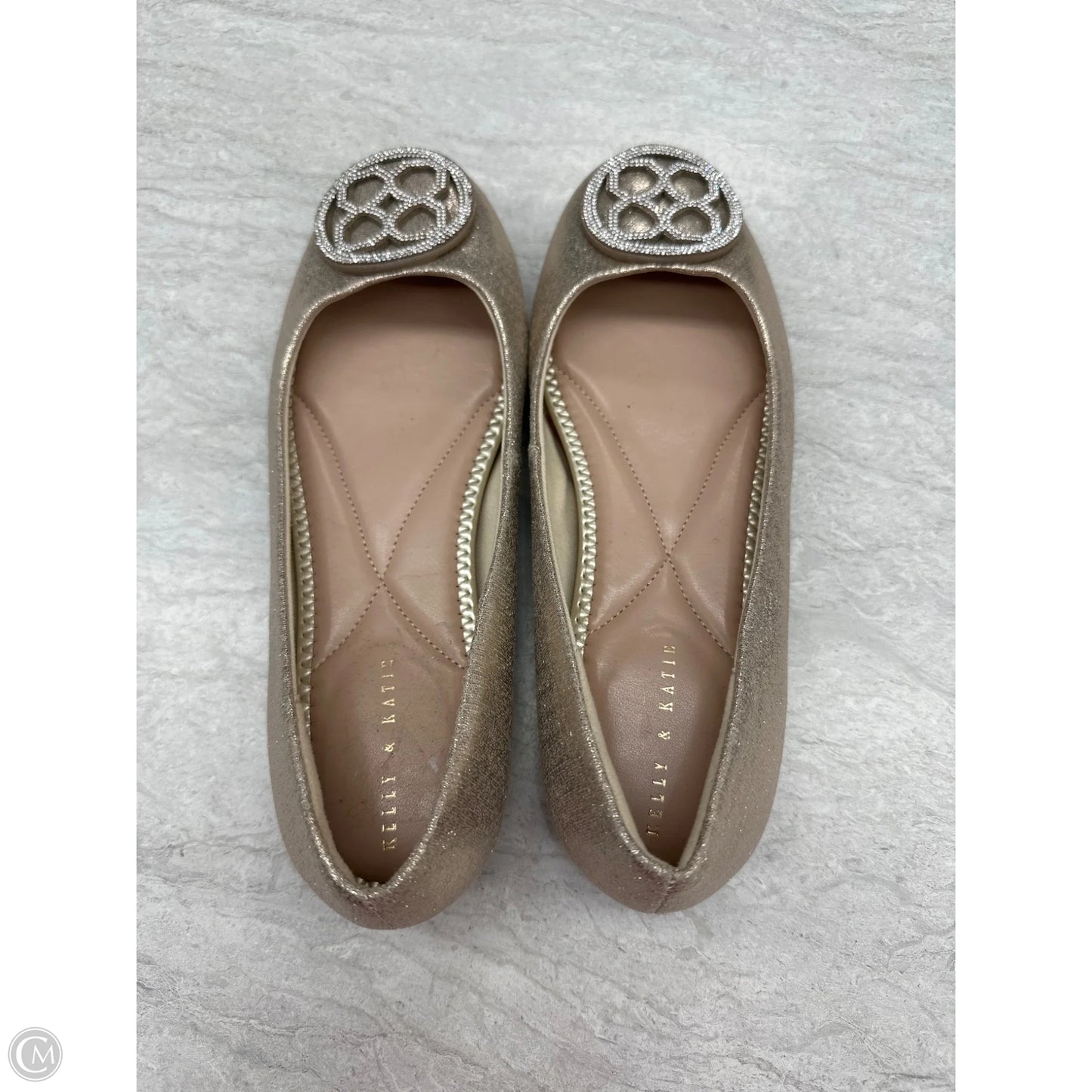 Shoes Flats By Kelly And Katie In Gold, Size: 6.5