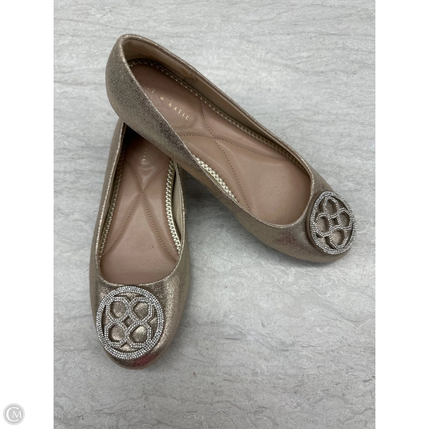 Shoes Flats By Kelly And Katie In Gold, Size: 6.5