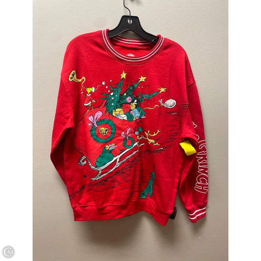 Sweatshirt Crewneck By Clothes Mentor In Red, Size: L
