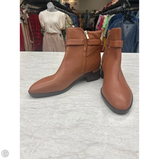 Boots Ankle Flats By Calvin Klein In Tan, Size: 8