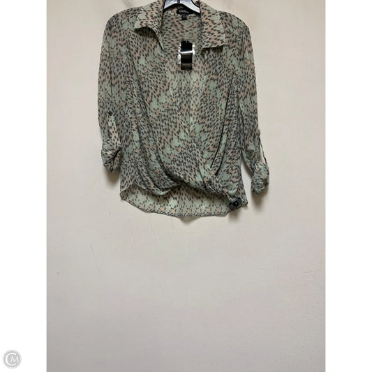 Top Long Sleeve By Bebe In Teal, Size: S