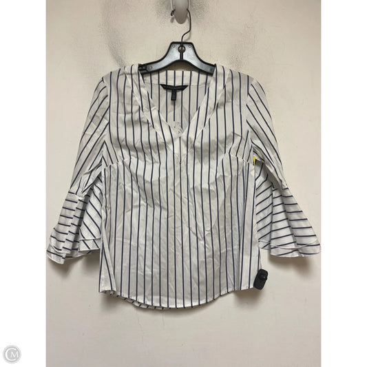 Top Short Sleeve By White House Black Market In Striped Pattern, Size: Xs
