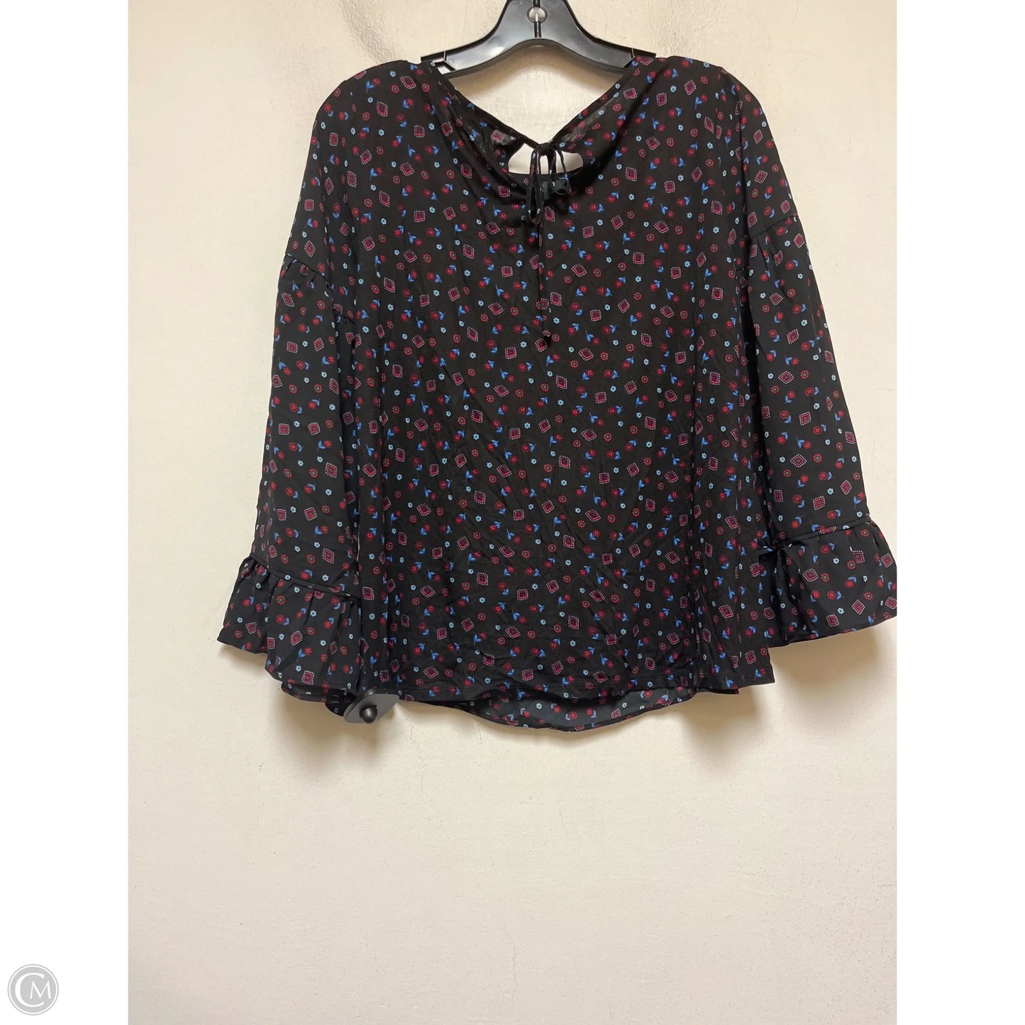 Top Long Sleeve By Loft In Black & Red, Size: Sp