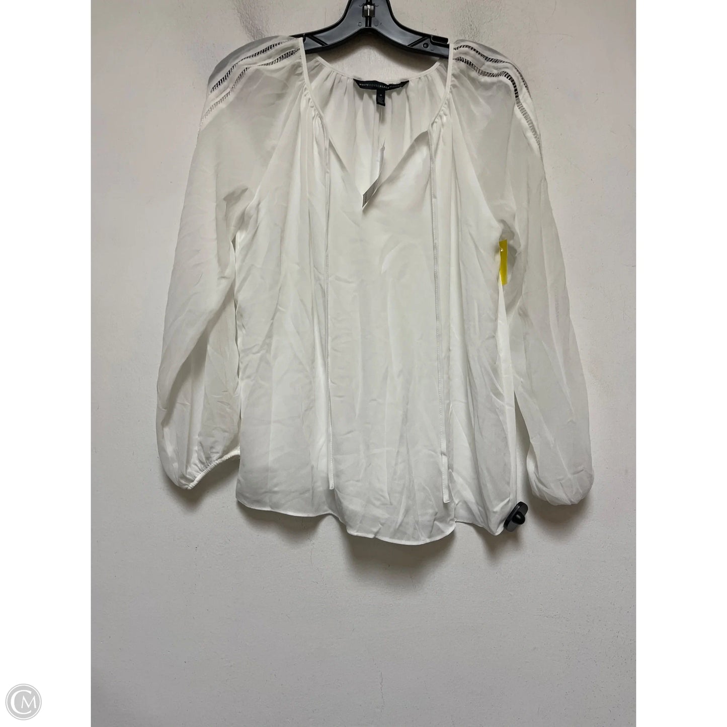 Top Long Sleeve By White House Black Market In White, Size: Xs