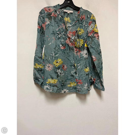 Top Long Sleeve By Loft In Floral Print, Size: Sp