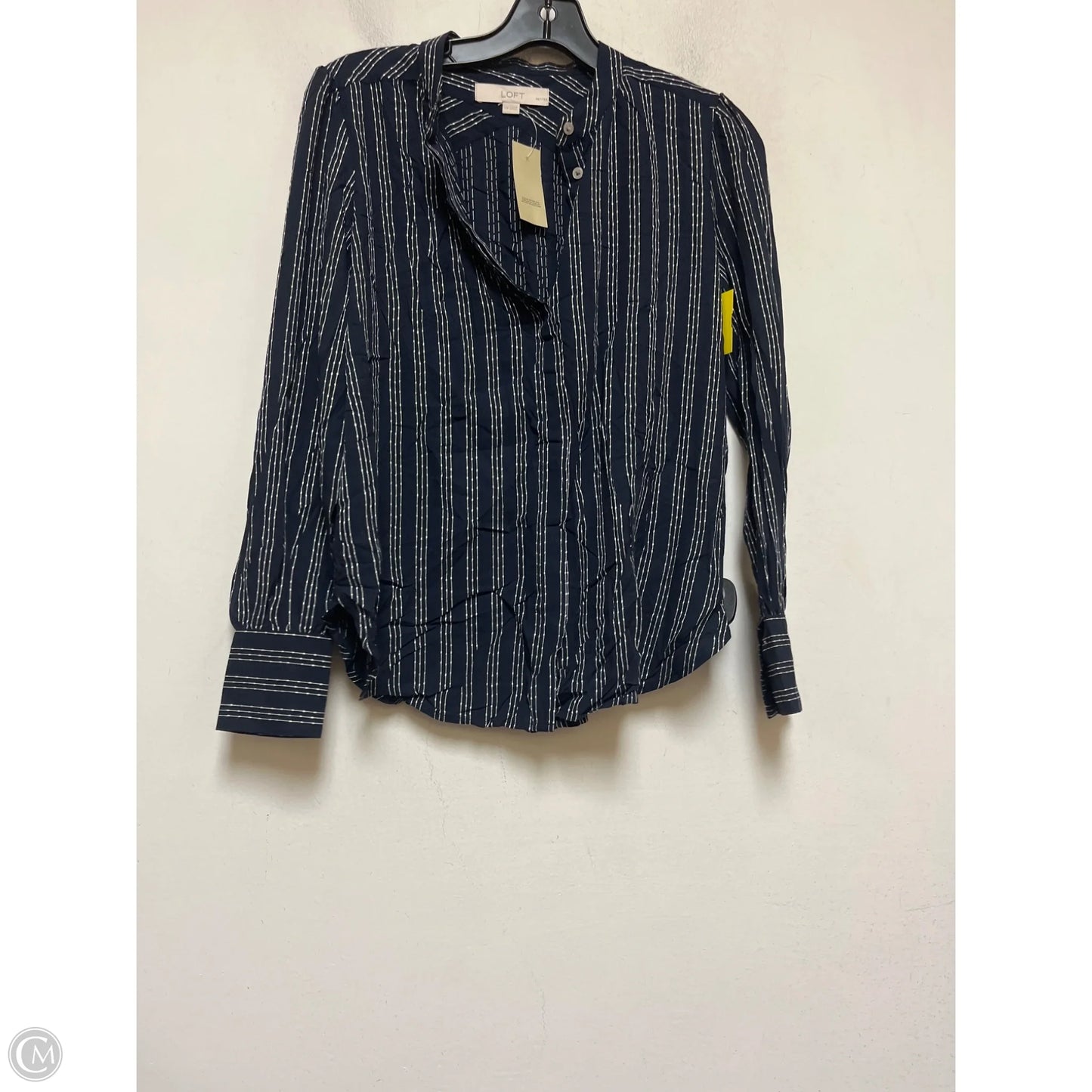 Top Long Sleeve By Loft In Navy, Size: Xsp