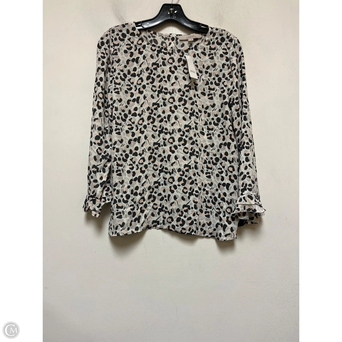 Top Long Sleeve By Loft In Animal Print, Size: Xs