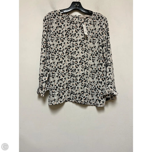 Top Long Sleeve By Loft In Animal Print, Size: Xs