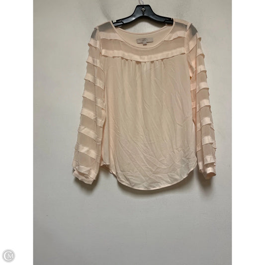 Top Long Sleeve By Loft In Cream, Size: Xs