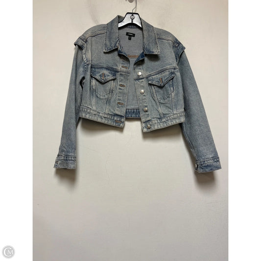 Jacket Denim By Express In Blue Denim, Size: Xs
