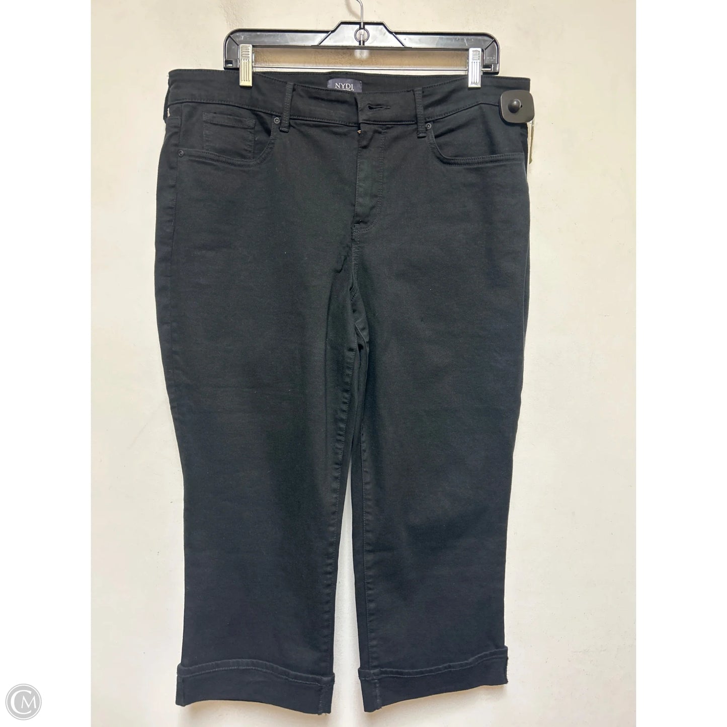 Jeans Cropped By Not Your Daughters Jeans In Black Denim, Size: 14
