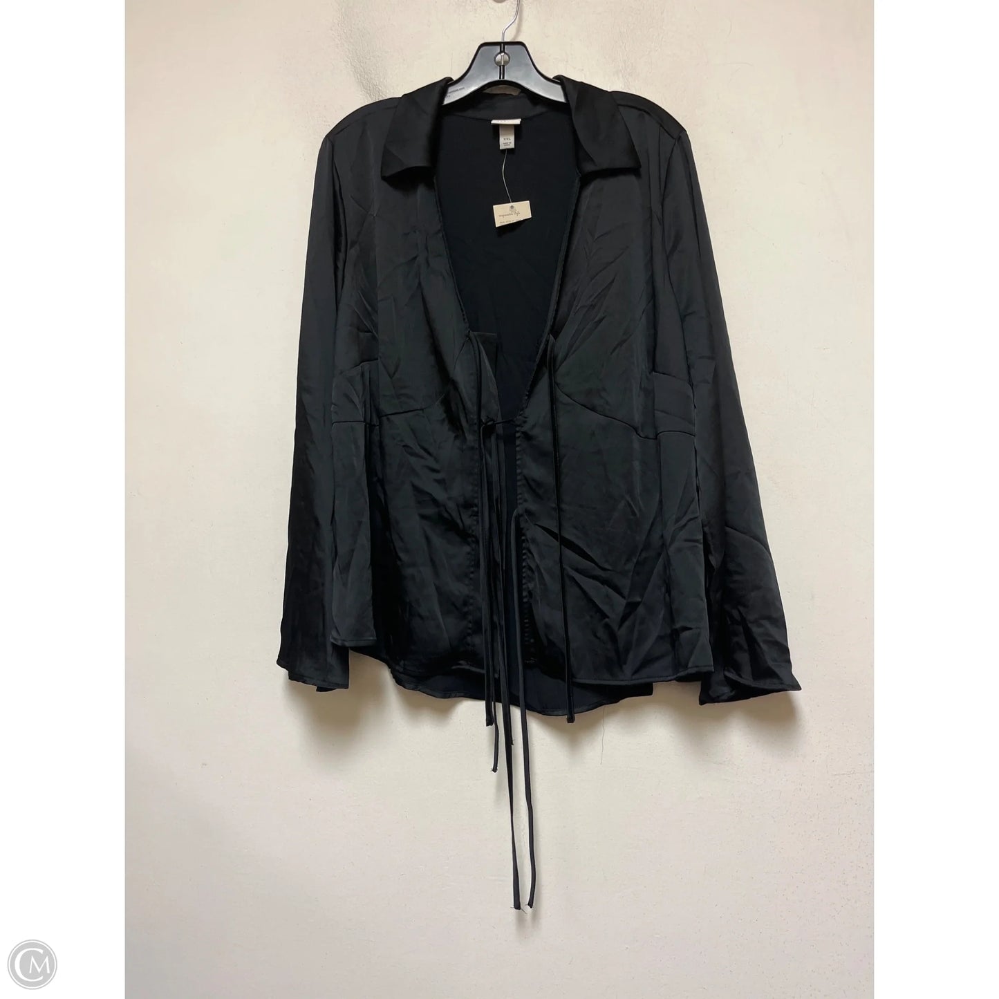 Top Long Sleeve By A New Day In Black, Size: Xxl