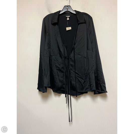 Top Long Sleeve By A New Day In Black, Size: Xxl