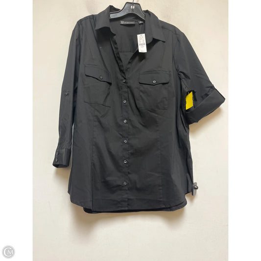 Top Short Sleeve By New York And Co In Black, Size: Xl