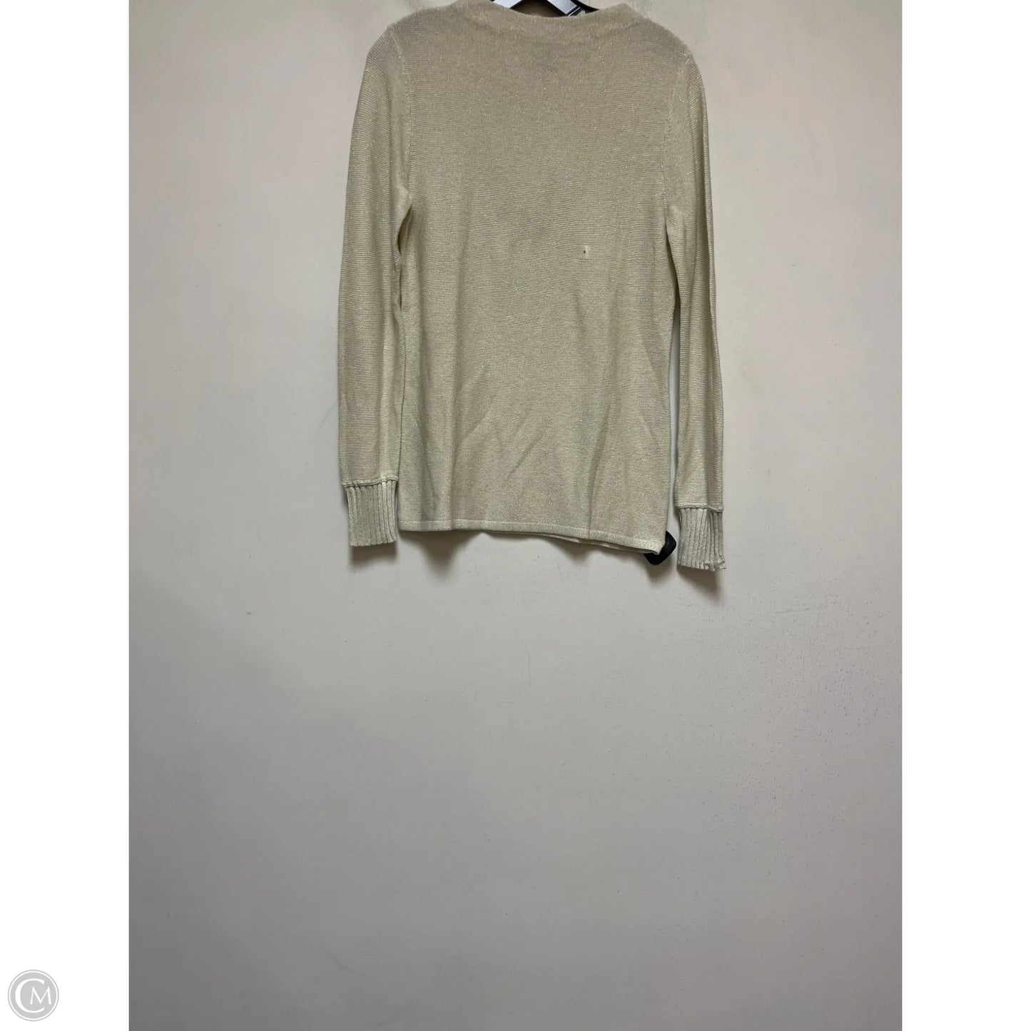 Top Long Sleeve By Ann Taylor In Cream, Size: S