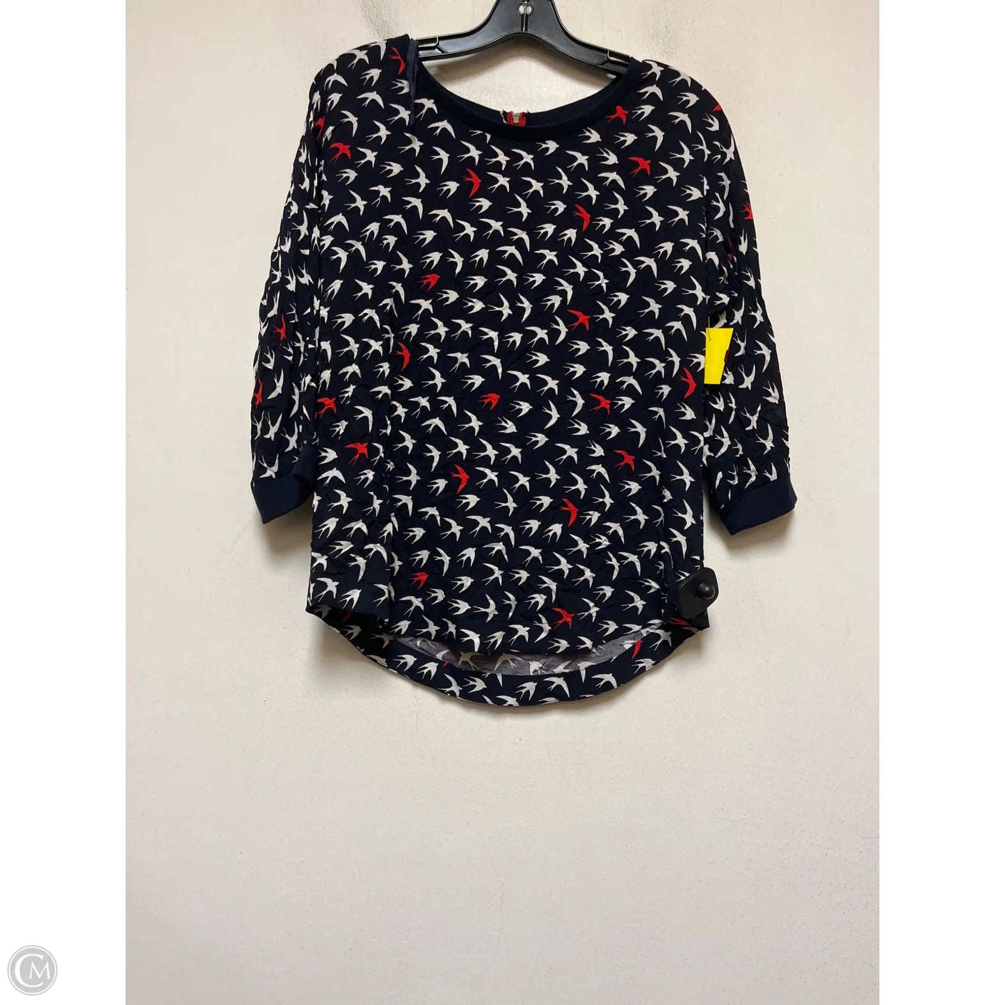 Top Short Sleeve By Maeve In Blue & White, Size: Xs