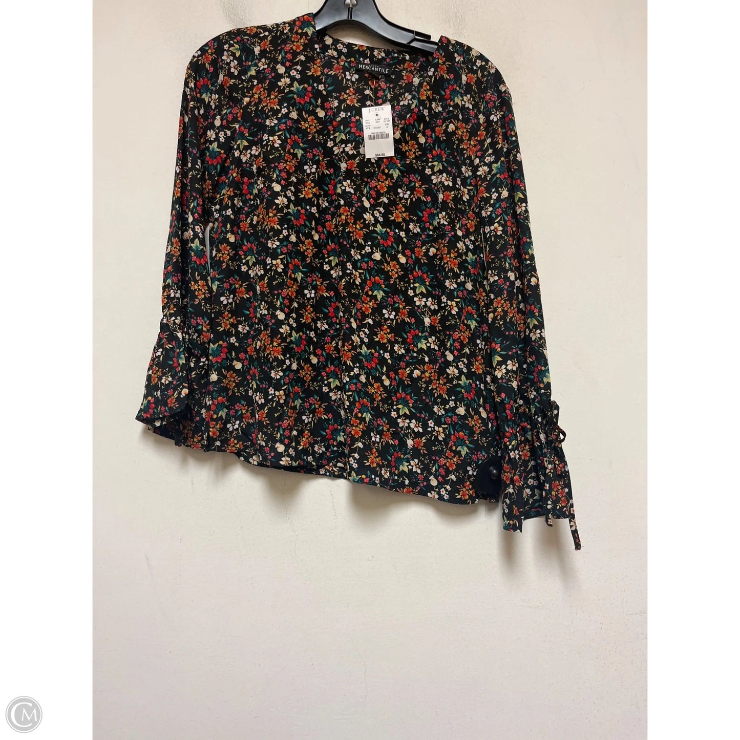 Top Long Sleeve By J. Jill In Floral Print, Size: Xs