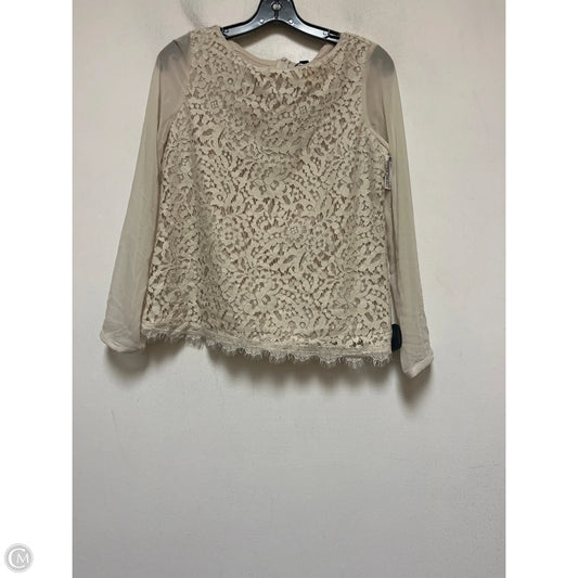 Top Long Sleeve By Ann Taylor In Tan, Size: Xsp