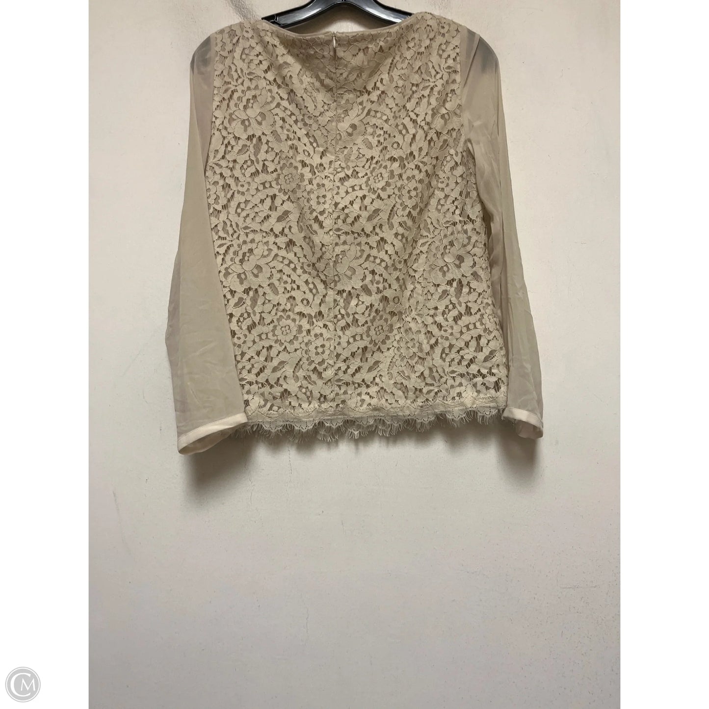 Top Long Sleeve By Ann Taylor In Tan, Size: Xsp