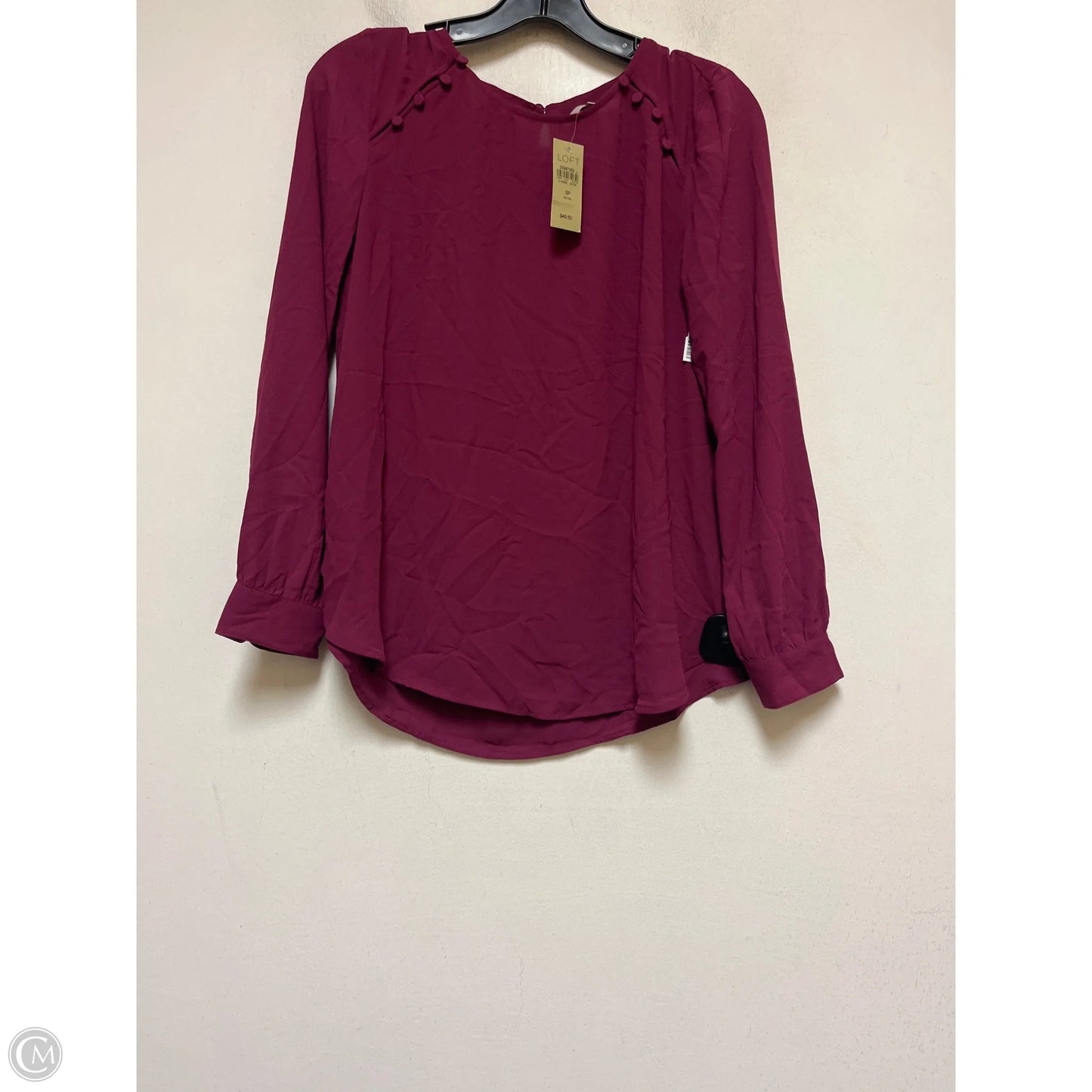 Top Long Sleeve By Loft In Purple, Size: Sp
