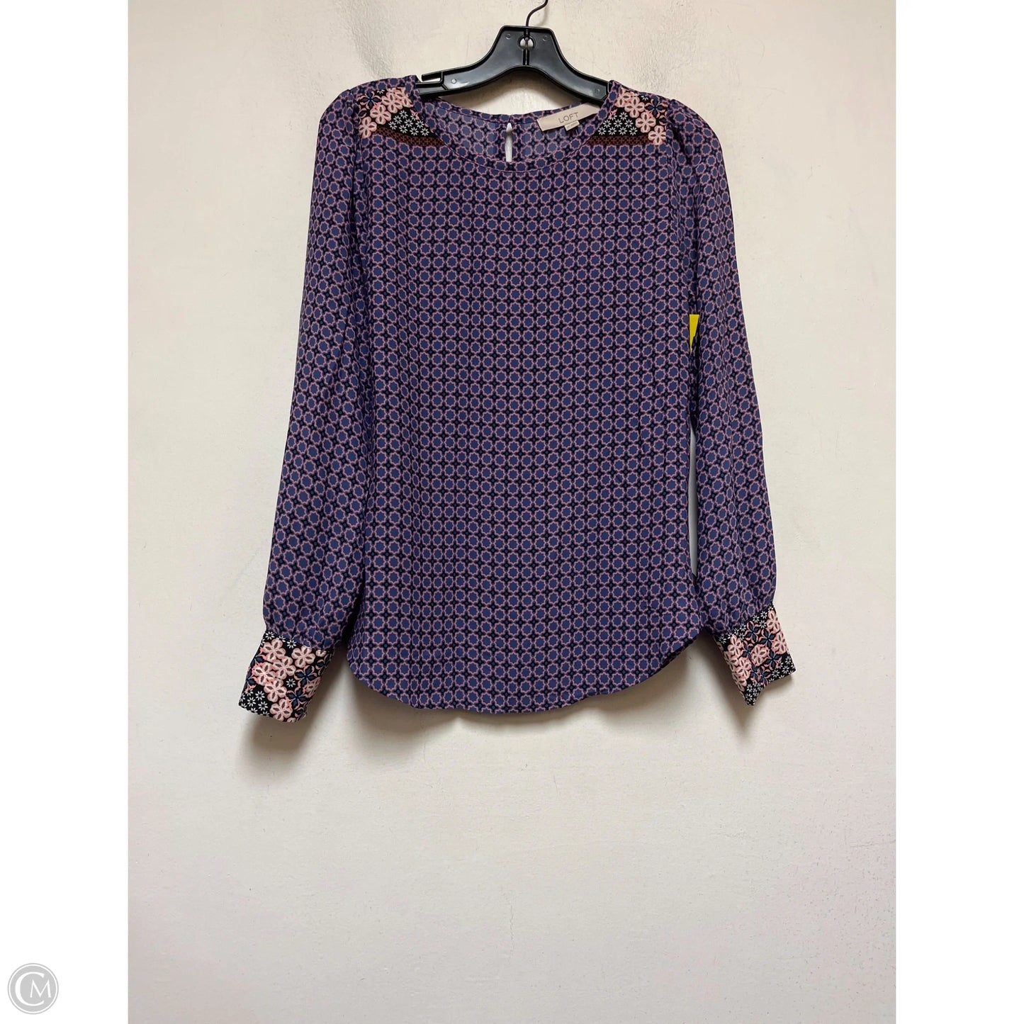 Top Long Sleeve By Loft In Blue & Purple, Size: Xs