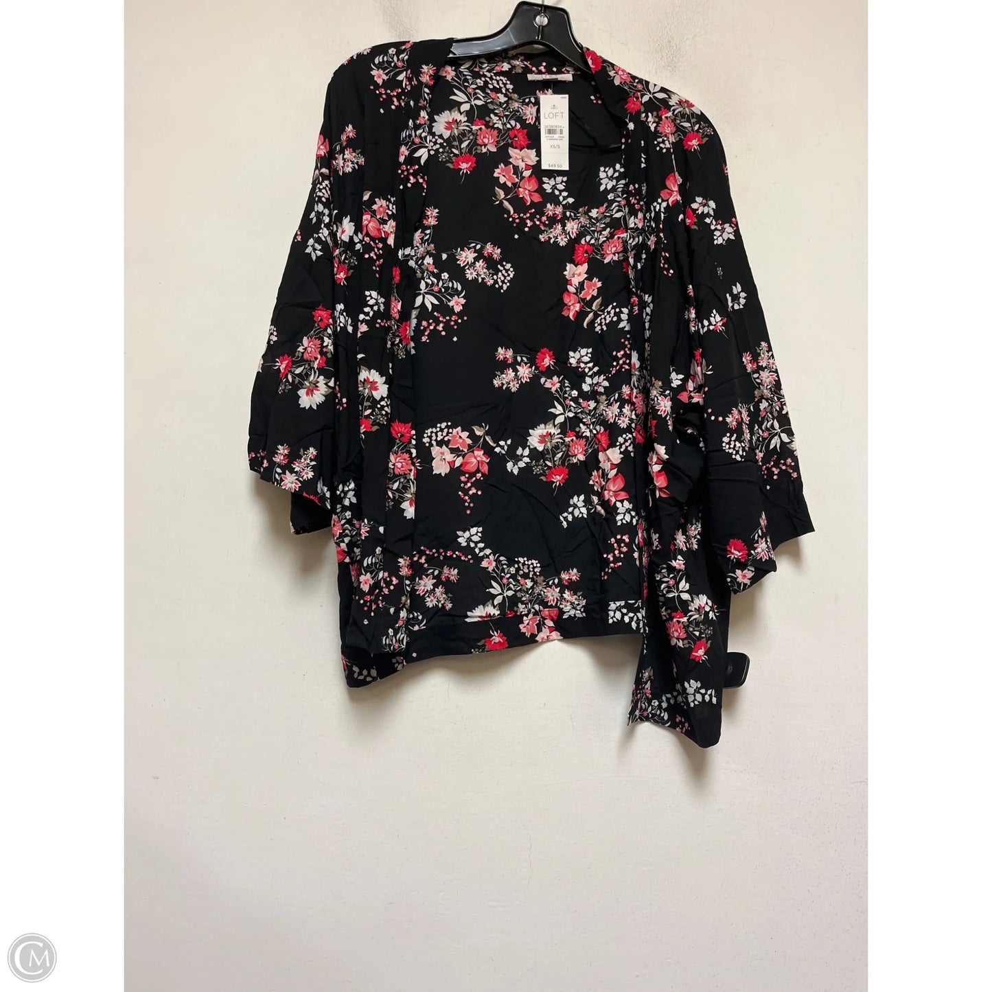 Top Short Sleeve By Loft In Floral Print, Size: Xs
