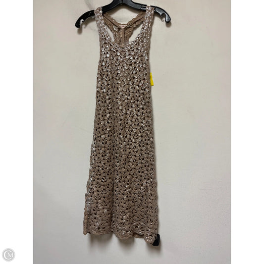 Dress Casual Midi By Chelsea And Violet In Silver & Tan, Size: S