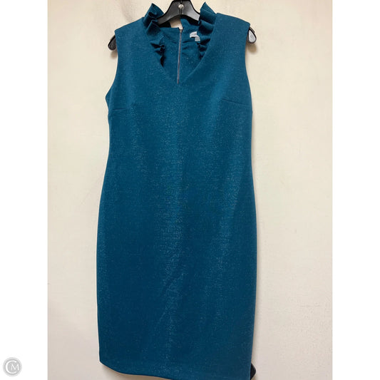 Dress Casual Short By Calvin Klein In Teal, Size: L
