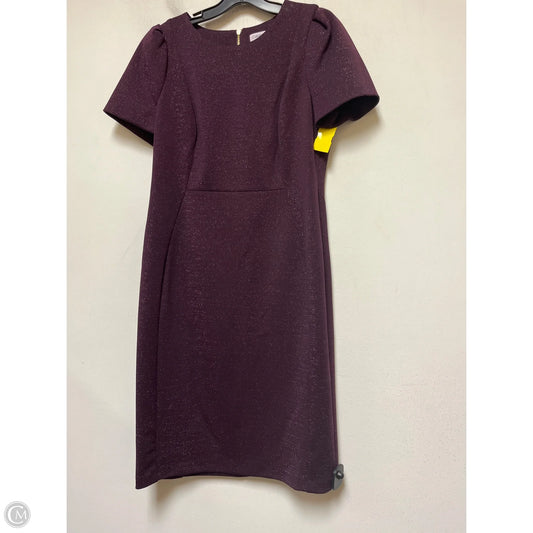 Dress Casual Short By Calvin Klein In Purple, Size: L