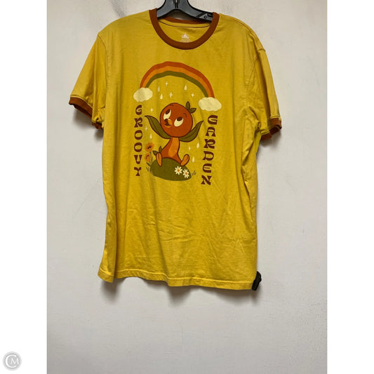 Top Short Sleeve Basic By Disney In Yellow, Size: L