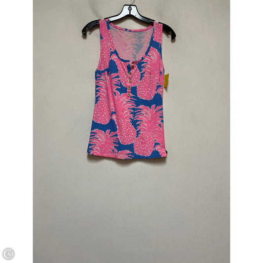 Top Sleeveless Designer By Lilly Pulitzer In Blue & Pink, Size: Xxs