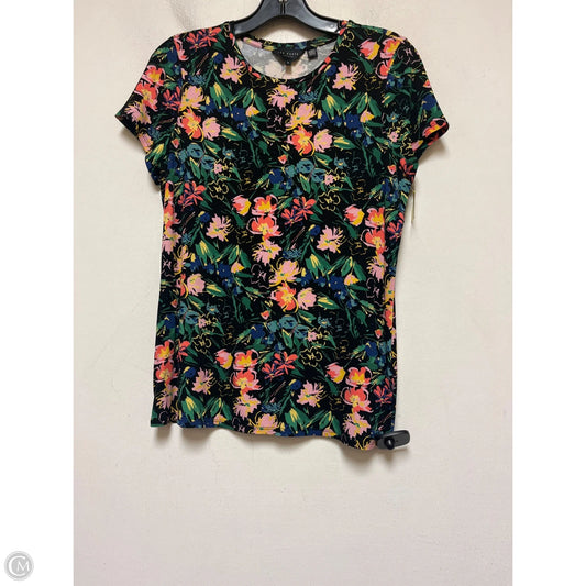 Top Short Sleeve Basic By Ted Baker In Floral Print, Size: S