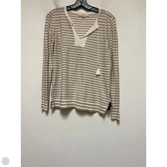 Top Long Sleeve By Loft In Striped Pattern, Size: Xs