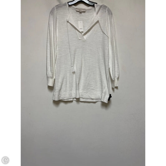 Top Long Sleeve By Loft In White, Size: Xs