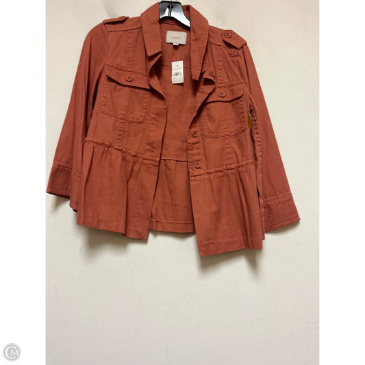Top Long Sleeve By Loft In Copper, Size: Xs