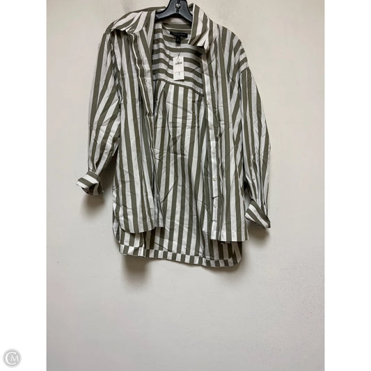 Top Long Sleeve By Banana Republic In Striped Pattern, Size: L