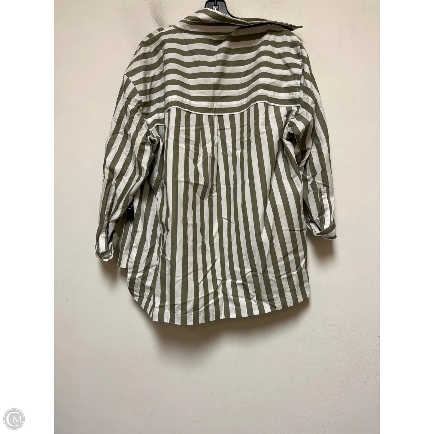 Top Long Sleeve By Banana Republic In Striped Pattern, Size: L